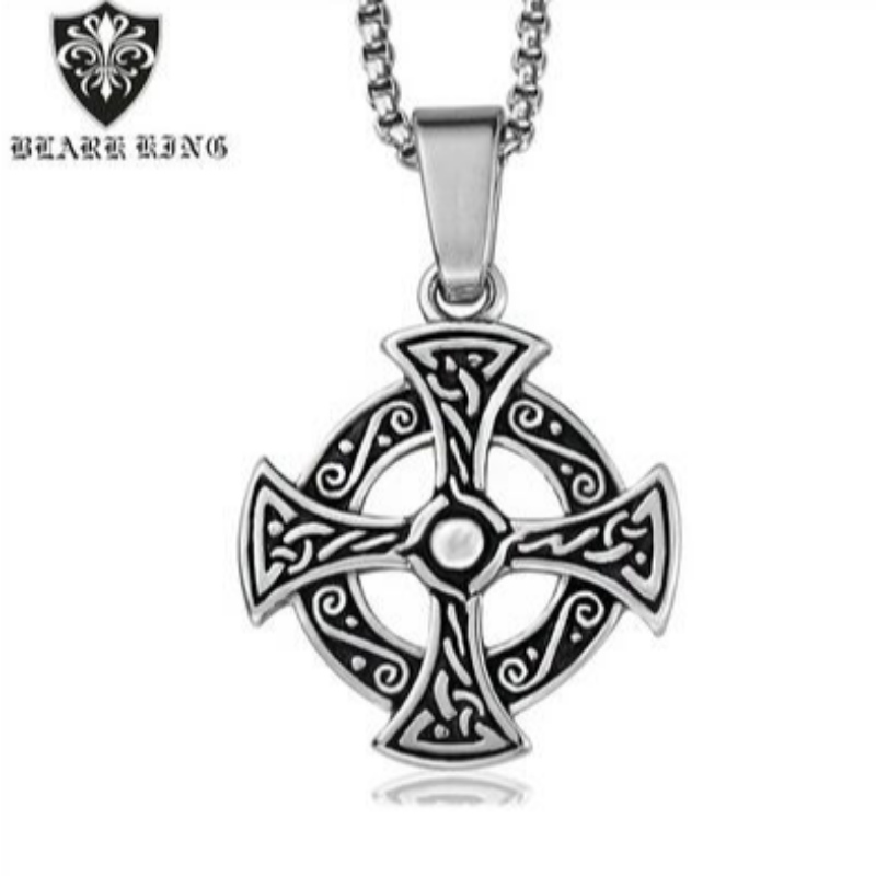 Προσωπικό κόσμημα Κορεάτες μοδάτοι του Stainless Steel Cross Pendant tag Retro Pattern Cross Pendant